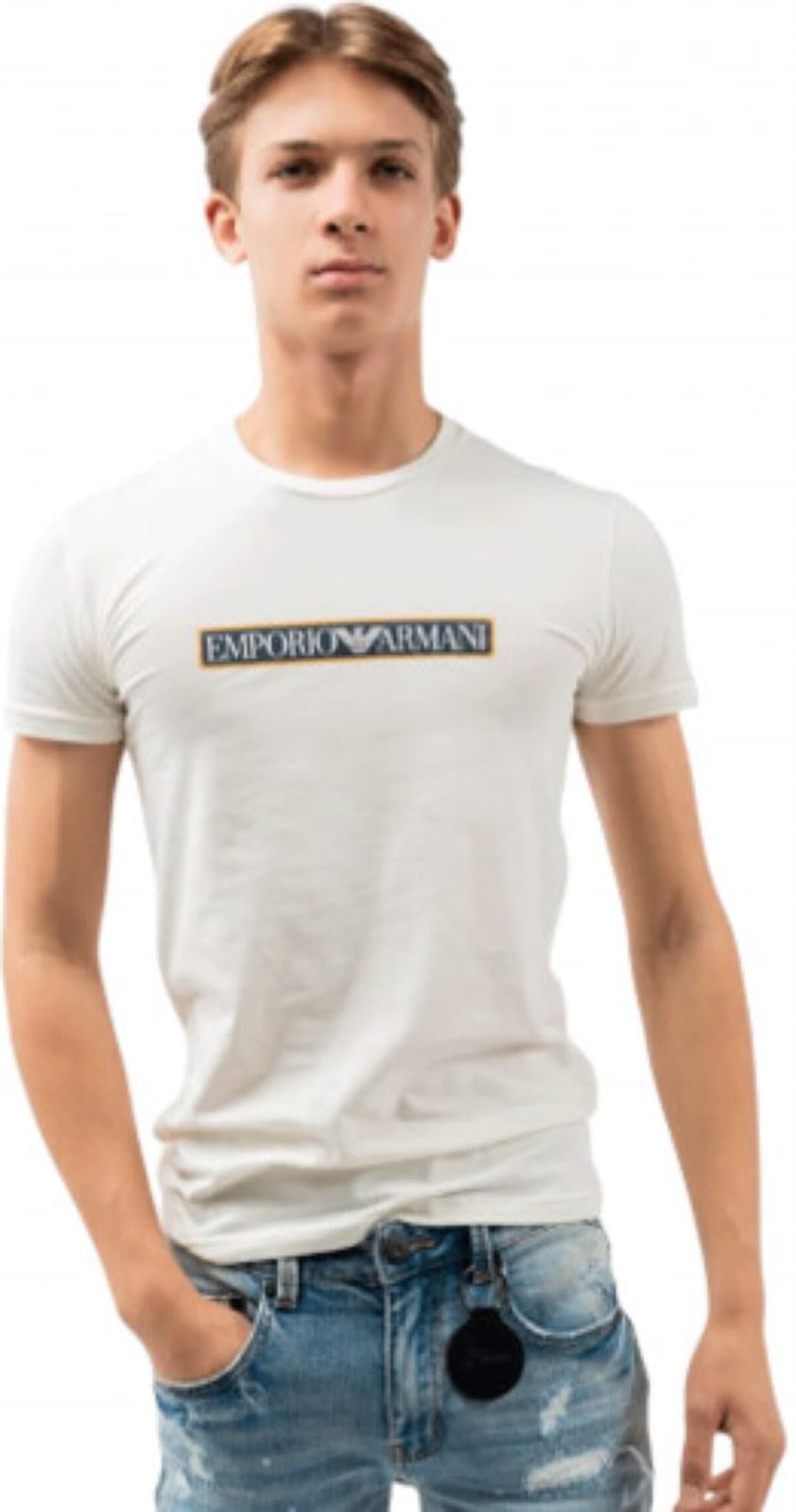 Camiseta Emporio Armani 111035 3F517 12311 crema - Imagen 1