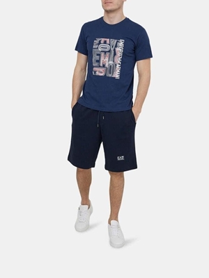 Camiseta Emporio Armani 211818 4R468 68336 navu/rosso - Imagen 2