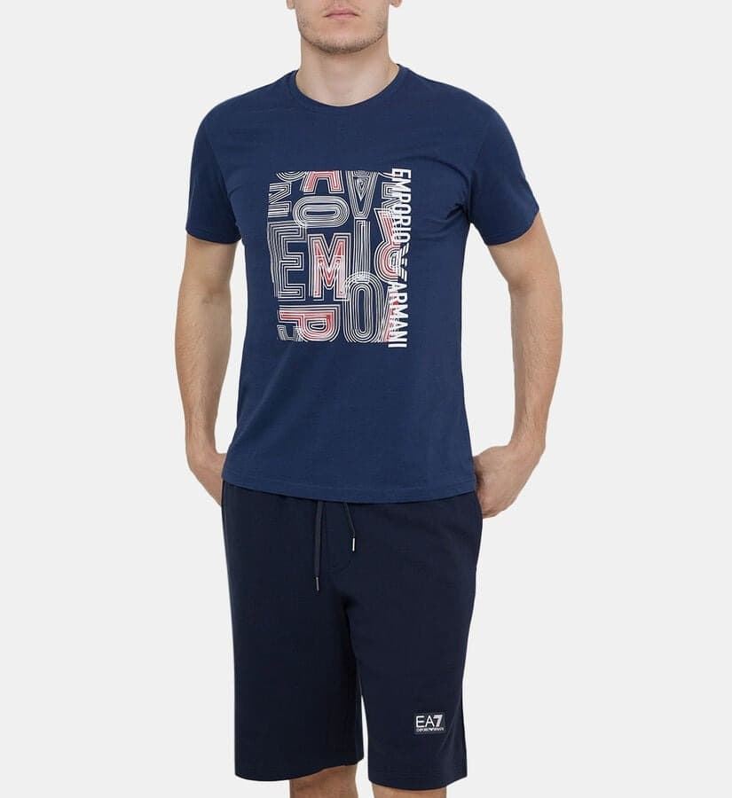 Camiseta Emporio Armani 211818 4R468 68336 navu/rosso - Imagen 3