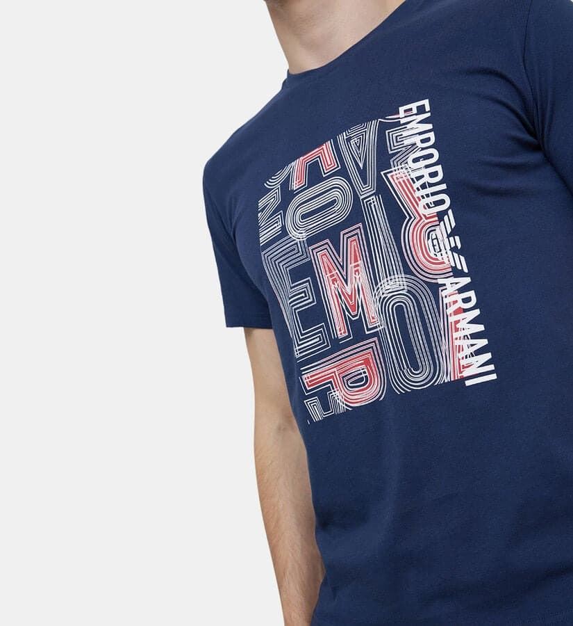 Camiseta Emporio Armani 211818 4R468 68336 navu/rosso - Imagen 5