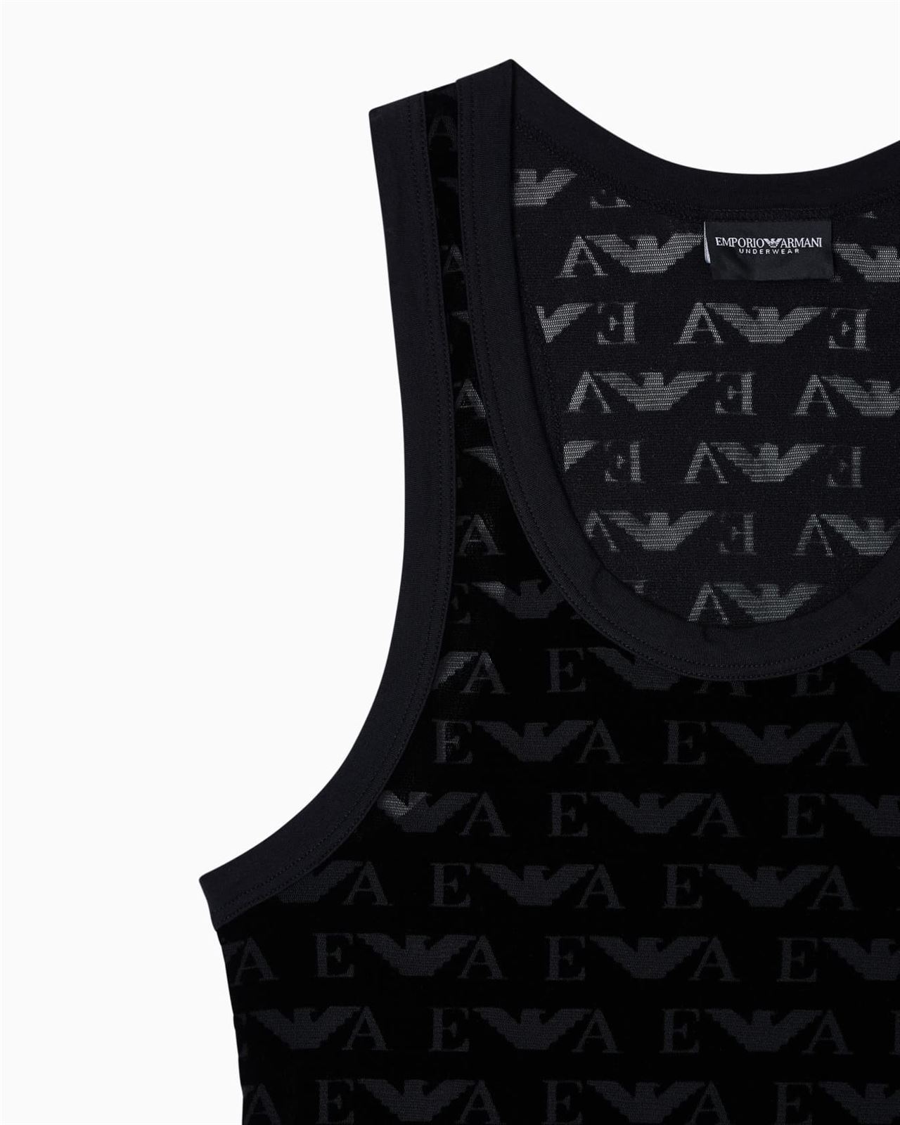 Camiseta Emporio Armani EM002156 AF15004 FC038 black velvet - Imagen 4
