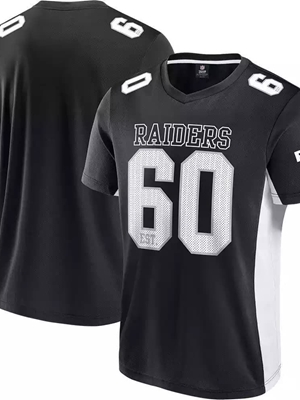 Camiseta Fanatics Raiders 007U-1084-8D-02S black white - Imagen 1
