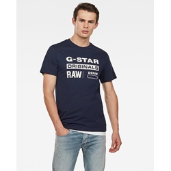 Camiseta G-Star Raw Original Blue Graphic Sartho Blue - Imagen 1
