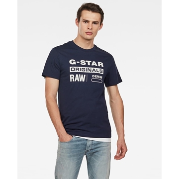 Camiseta G-Star Raw Original Blue Graphic Sartho Blue - Imagen 1