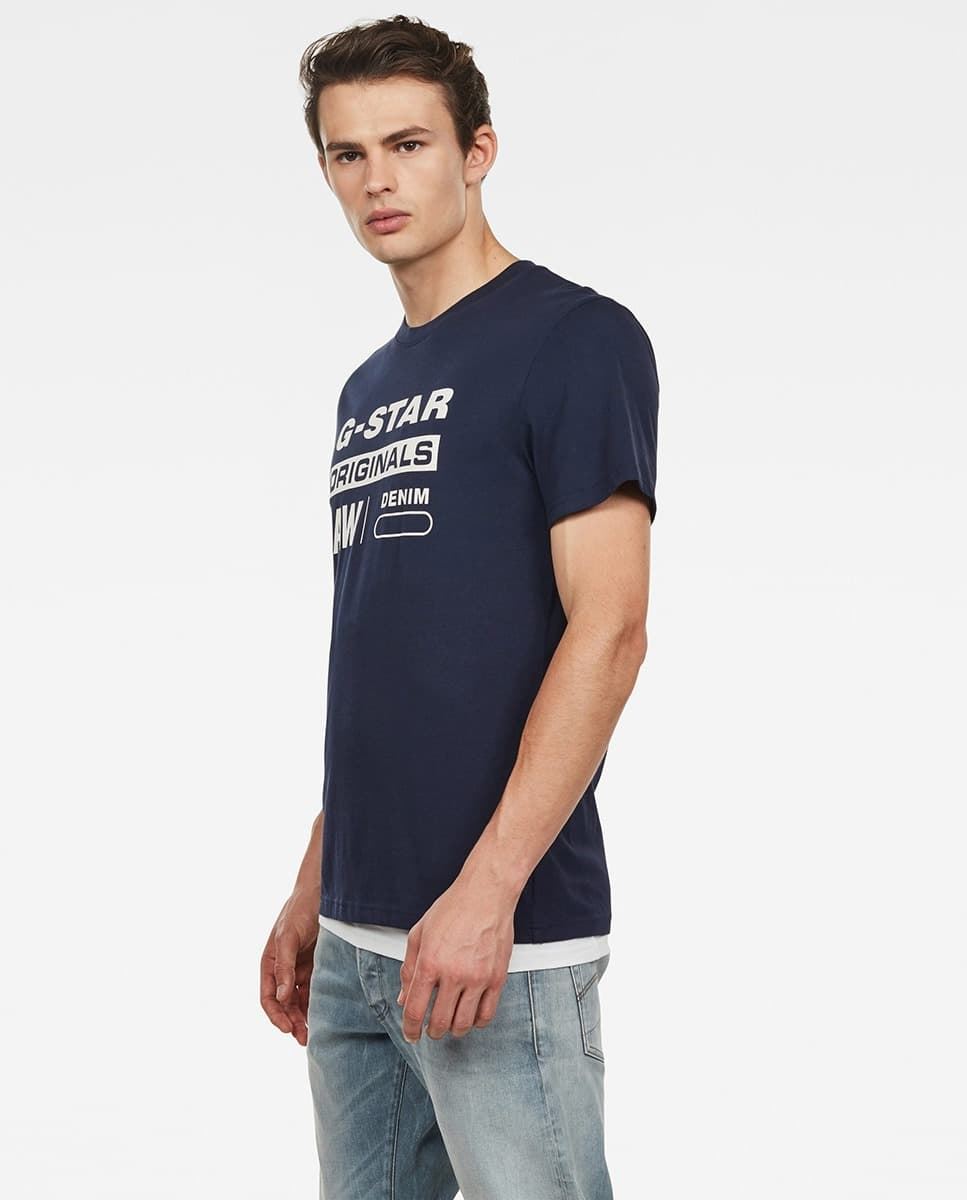 Camiseta G-Star Raw Original Blue Graphic Sartho Blue - Imagen 3