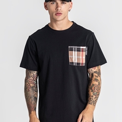 Camiseta Gianni Kavanagh Black British Pocket Tee GKM007438 - Imagen 1