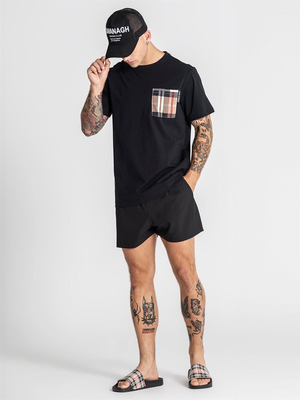 Camiseta Gianni Kavanagh Black British Pocket Tee GKM007438 - Imagen 3