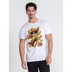 Camiseta Gianni Kavanagh GKM006937 White Danger Bear tee - Imagen 1