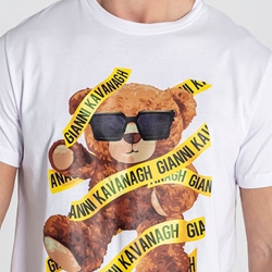 Camiseta Gianni Kavanagh GKM006937 White Danger Bear tee - Imagen 2