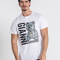Camiseta Gianni Kavanagh GKM006939 White Cash Bear Tee - Imagen 1