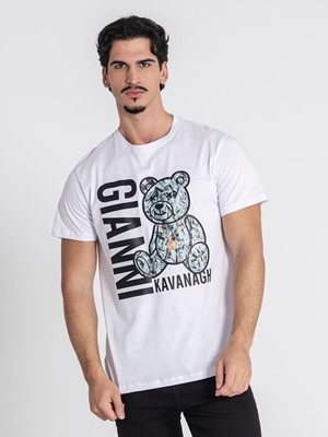 Camiseta Gianni Kavanagh GKM006939 White Cash Bear Tee - Imagen 1