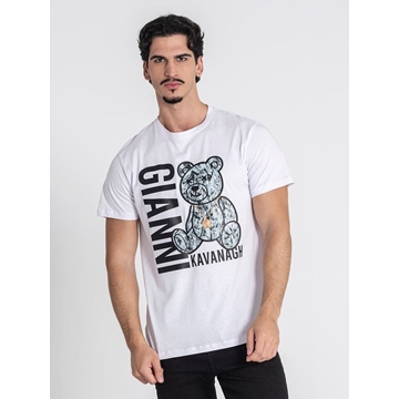 Camiseta Gianni Kavanagh GKM006939 White Cash Bear Tee - Imagen 1