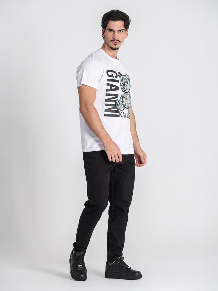 Camiseta Gianni Kavanagh GKM006939 White Cash Bear Tee - Imagen 3