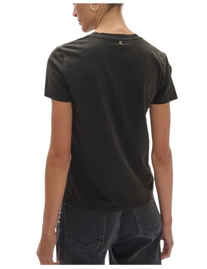 Camiseta gris  Lola Casademunt cuello pico sauvage LF2615049 - Imagen 2