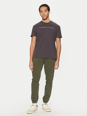 Camiseta Gris Oscuro Tommy Jeans Tjm Reg Linear Logo - Imagen 2