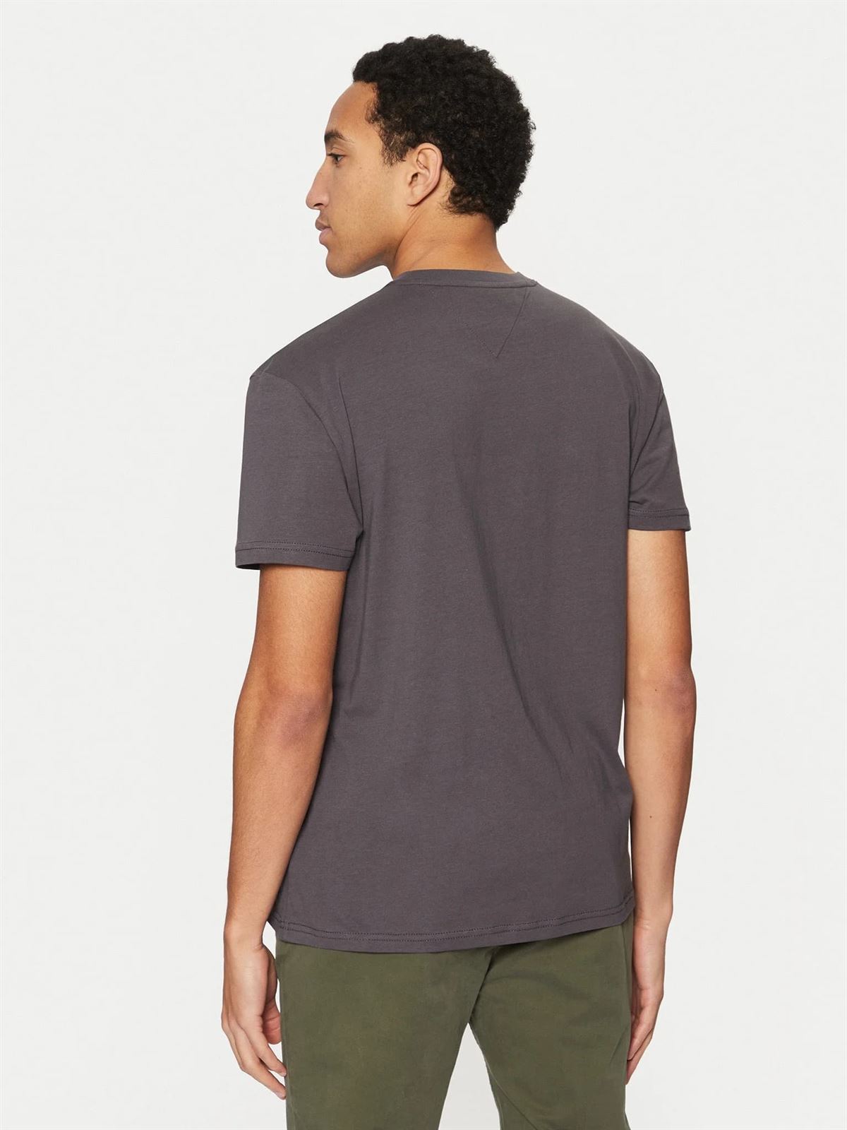 Camiseta Gris Oscuro Tommy Jeans Tjm Reg Linear Logo - Imagen 3
