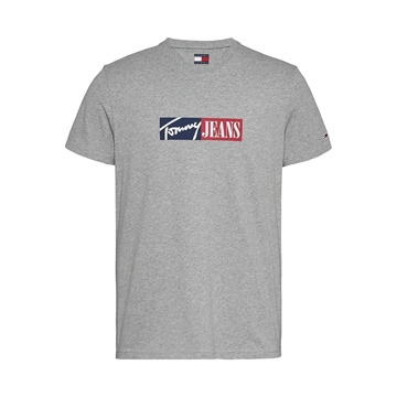 Camiseta Gris Tommy Jeans Tjm Slim EntryGraphic Tee Ext Grey Htr - Imagen 1