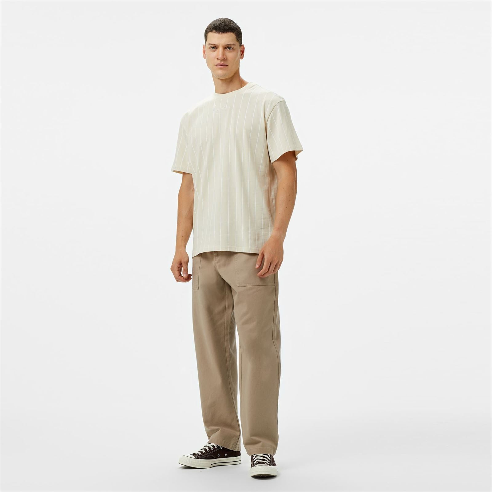 Camiseta KARL KANI 60300090 Small Signature Essential beige - Imagen 4