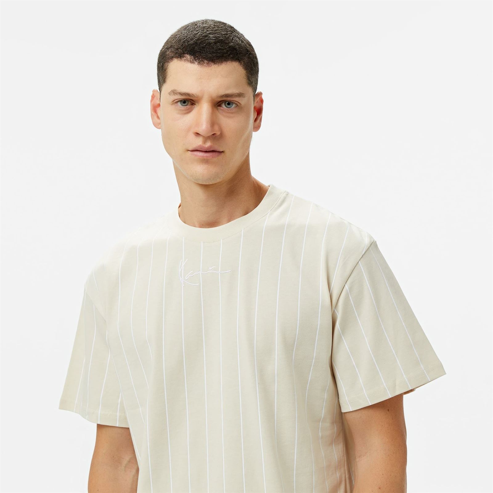 Camiseta KARL KANI 60300090 Small Signature Essential beige - Imagen 5