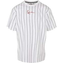 Camiseta KARL KANI 6030152 kk small signature pinstripe tee white/black - Imagen 1