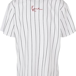 Camiseta KARL KANI 6030152 kk small signature pinstripe tee white/black - Imagen 1