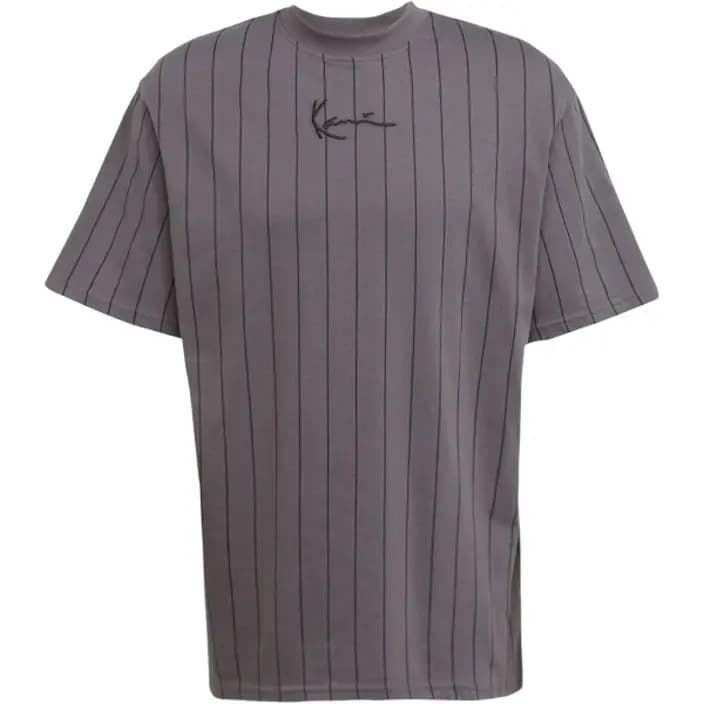 Camiseta KARL KANI 6038456 kk small signature pinstripe tee anthracite/black - Imagen 3