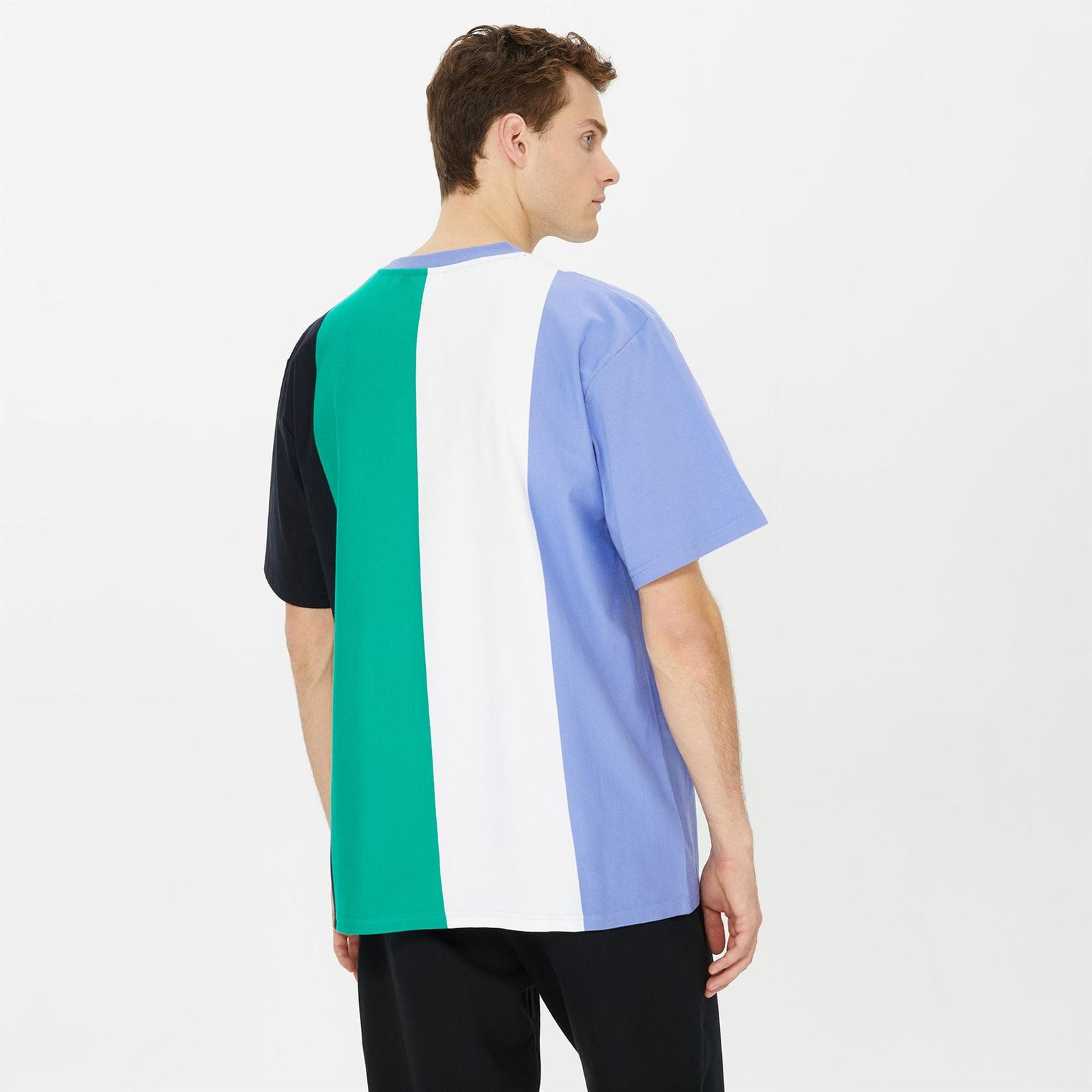 Camiseta KARL KANI 6038520 KK Chest Signature OS striped tee purple/black/green - Imagen 4