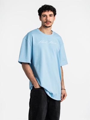 Camiseta Karl Kani 6069174 KM241-059-4 Autograph Heavy Jersey light blue - Imagen 2