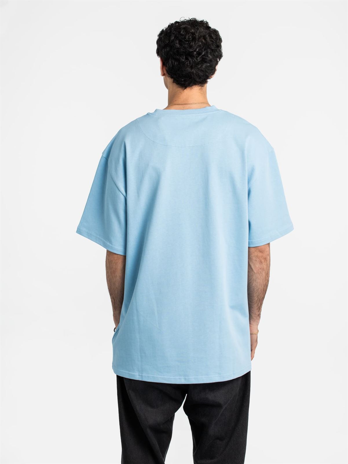 Camiseta Karl Kani 6069174 KM241-059-4 Autograph Heavy Jersey light blue - Imagen 3