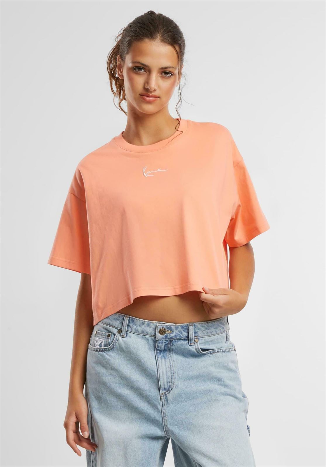 Camiseta KARL KANI PD00005468 Small Signature Essential orange - Imagen 1