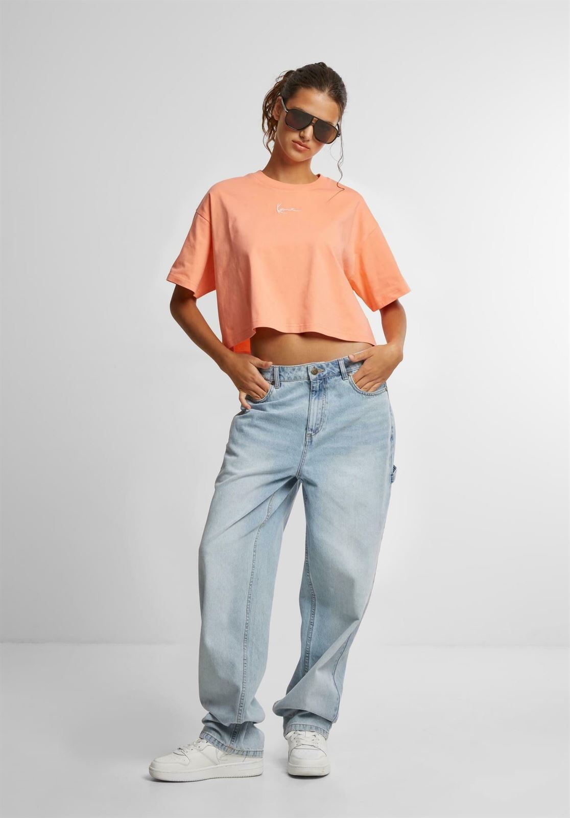 Camiseta KARL KANI PD00005468 Small Signature Essential orange - Imagen 2