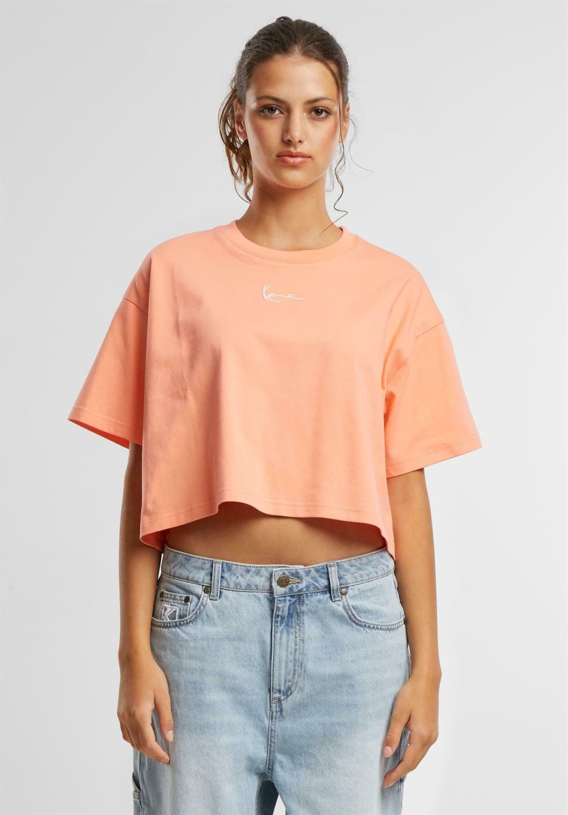 Camiseta KARL KANI PD00005468 Small Signature Essential orange - Imagen 3