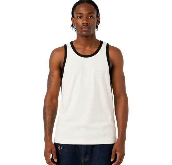 Camiseta KARL KANI PD00013961 Signature Waffle Tan - Imagen 1