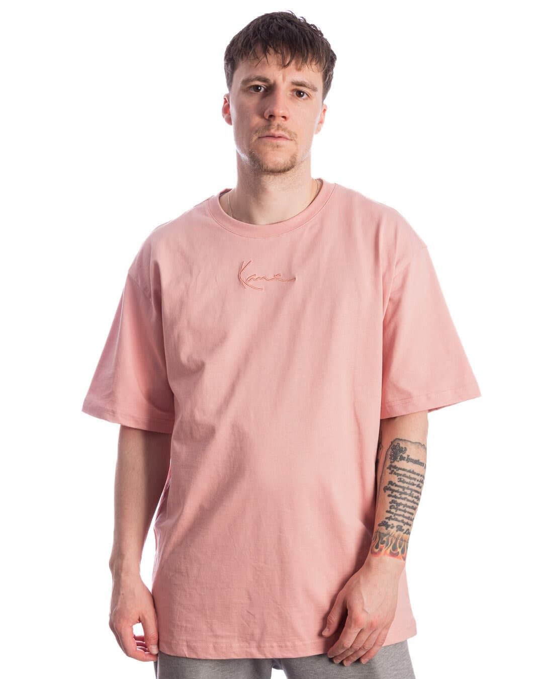 Camiseta KARL KANI PD00014026 Small Signature Essential pink - Imagen 1