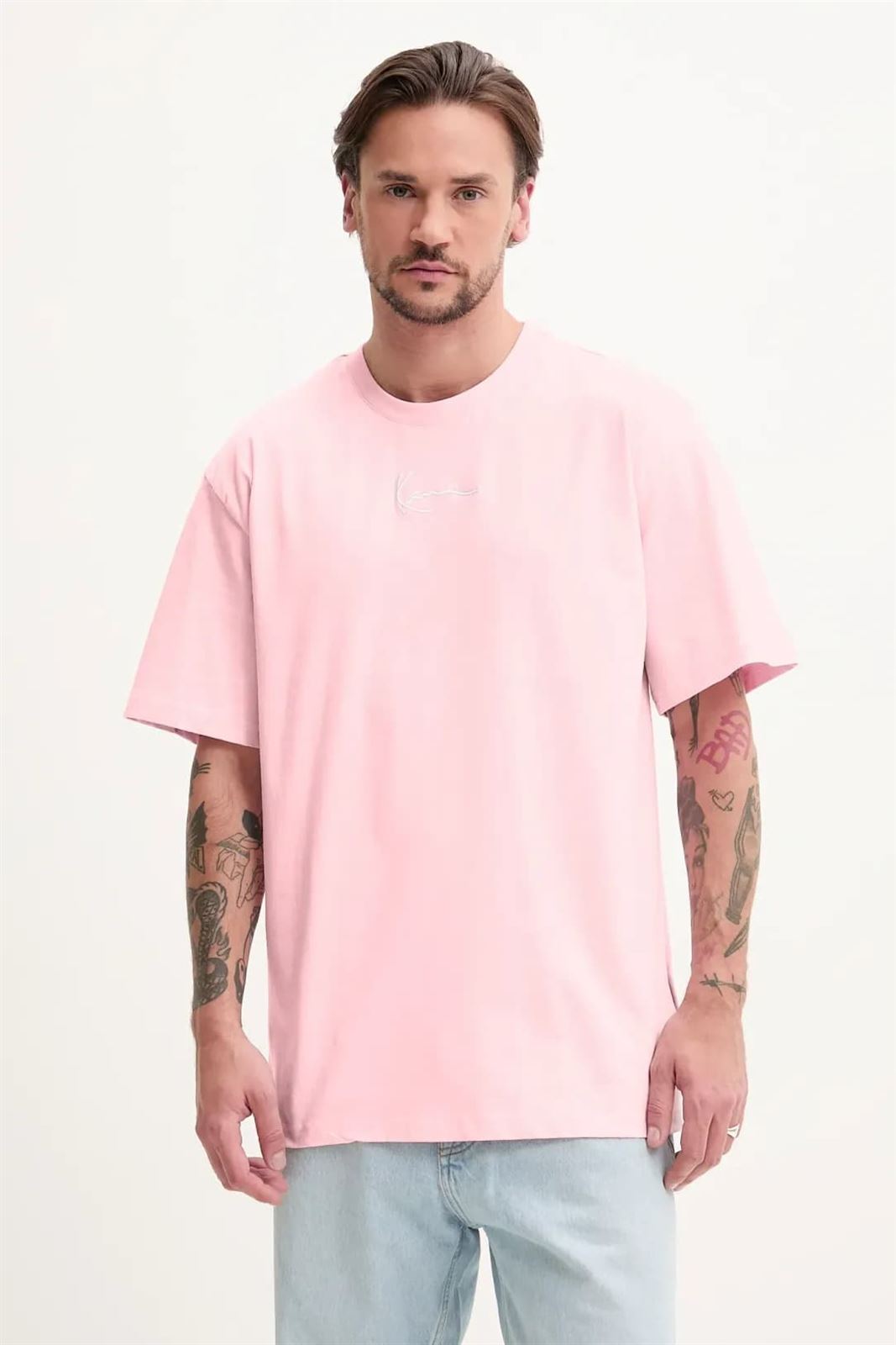 Camiseta Karl Kani Small Signature Esse 60300337 pink - Imagen 1