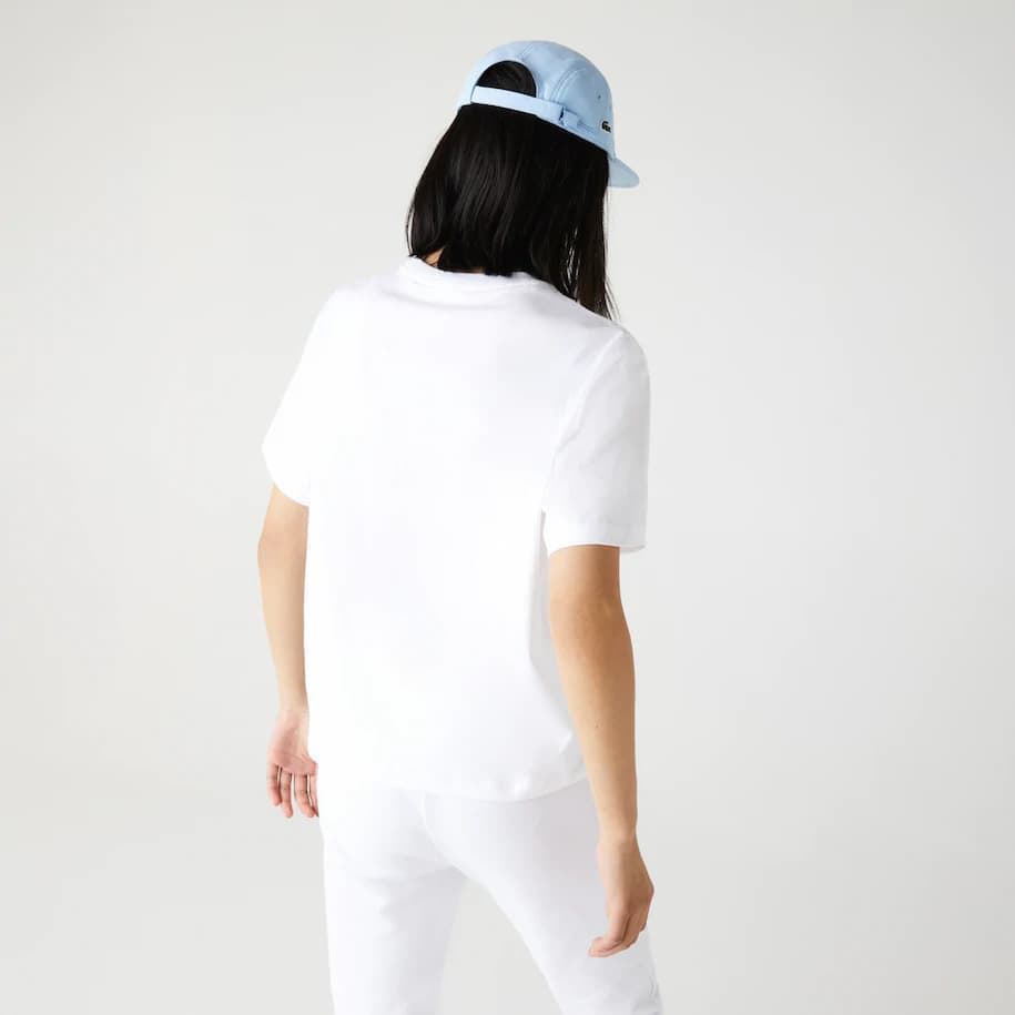 Camiseta Lacoste TF5441-blanco chica - Imagen 3