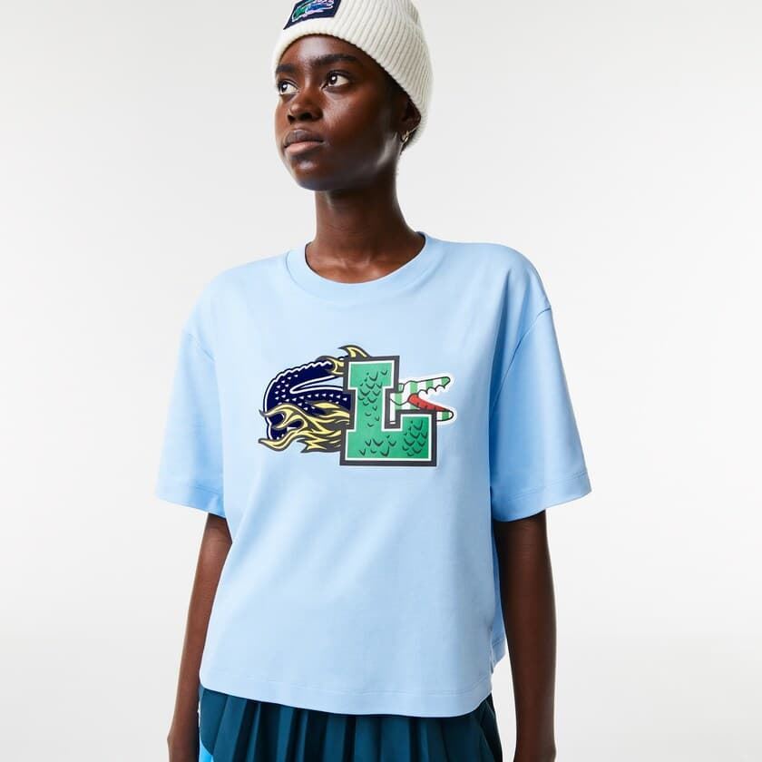 Camiseta LACOSTE TF9204 00 HBP azul Mujer