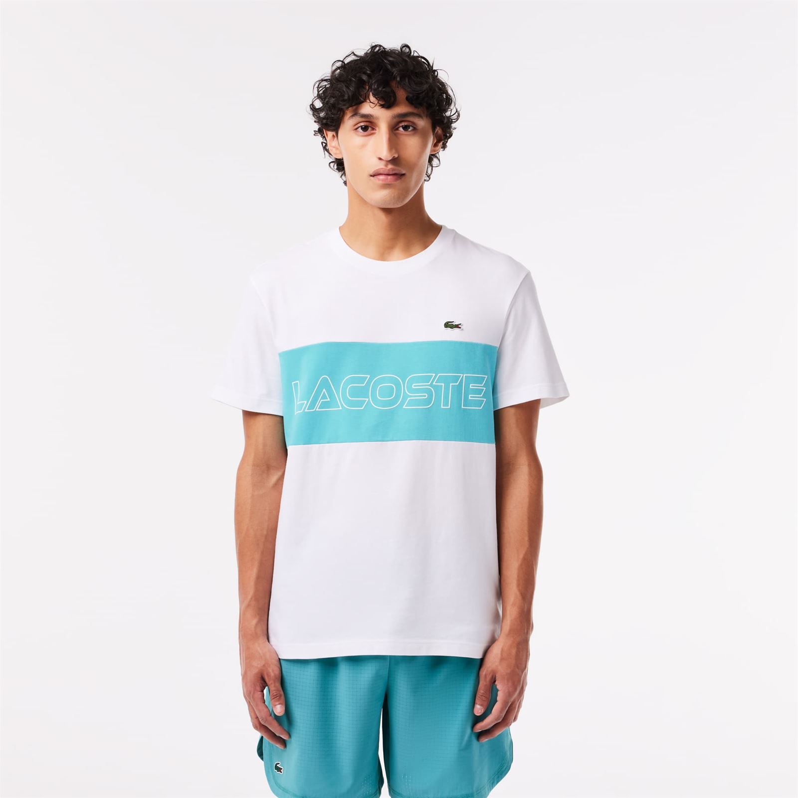 Camiseta Lacoste TH1712 00 RI6 blanc/anse - Imagen 1