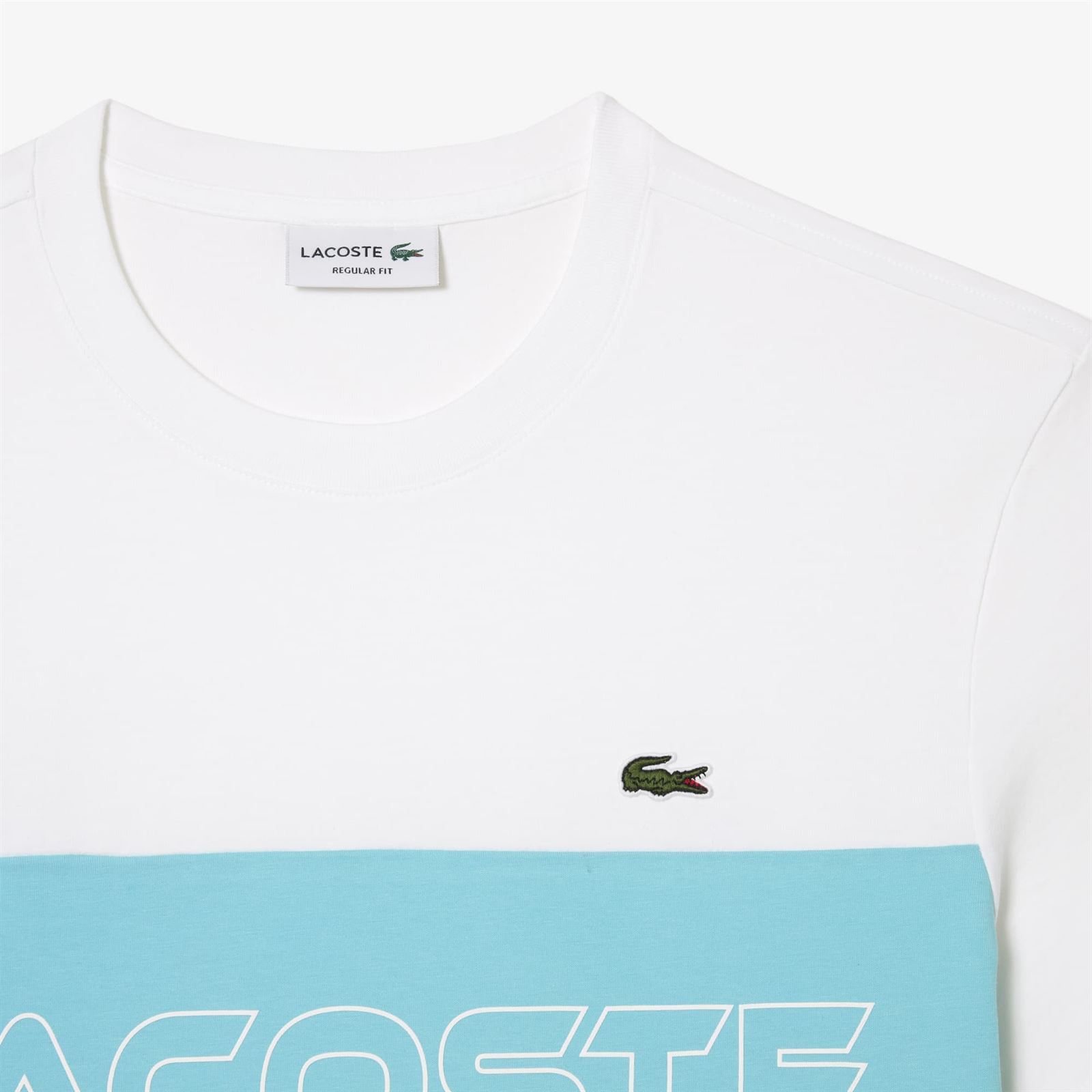 Camiseta Lacoste TH1712 00 RI6 blanc/anse - Imagen 5