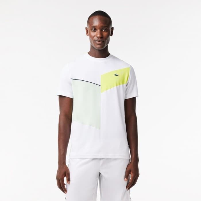 Camiseta Lacoste TH1797 00 IZL blanc/limeira-arielle-mar - Imagen 1