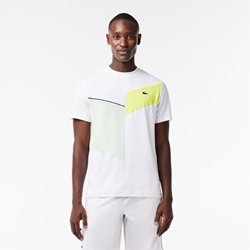 Camiseta Lacoste TH1797 00 IZL blanc/limeira-arielle-mar - Imagen 1