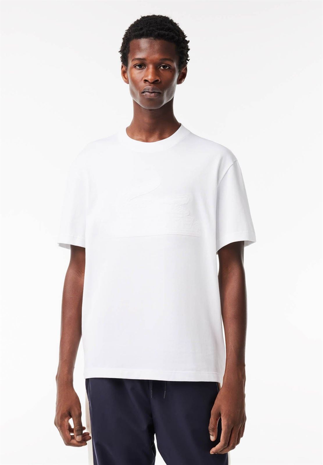 Camiseta Lacoste TH2104 00 001 blanc - Imagen 1