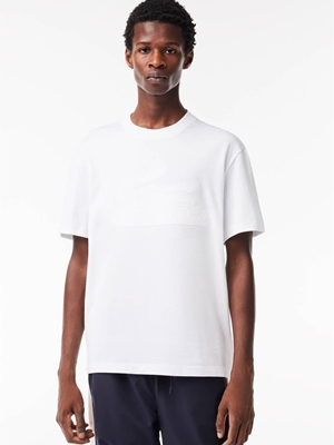 Camiseta Lacoste TH2104 00 001 blanc - Imagen 1
