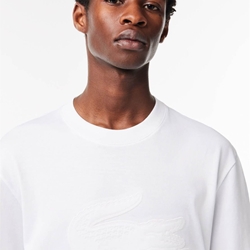 Camiseta Lacoste TH2104 00 001 blanc - Imagen 2
