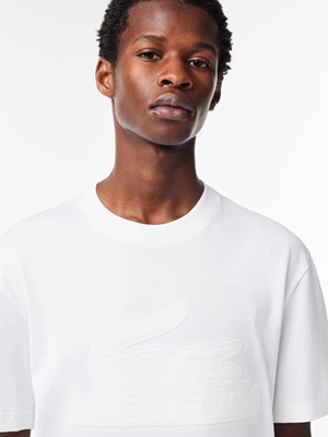 Camiseta Lacoste TH2104 00 001 blanc - Imagen 2