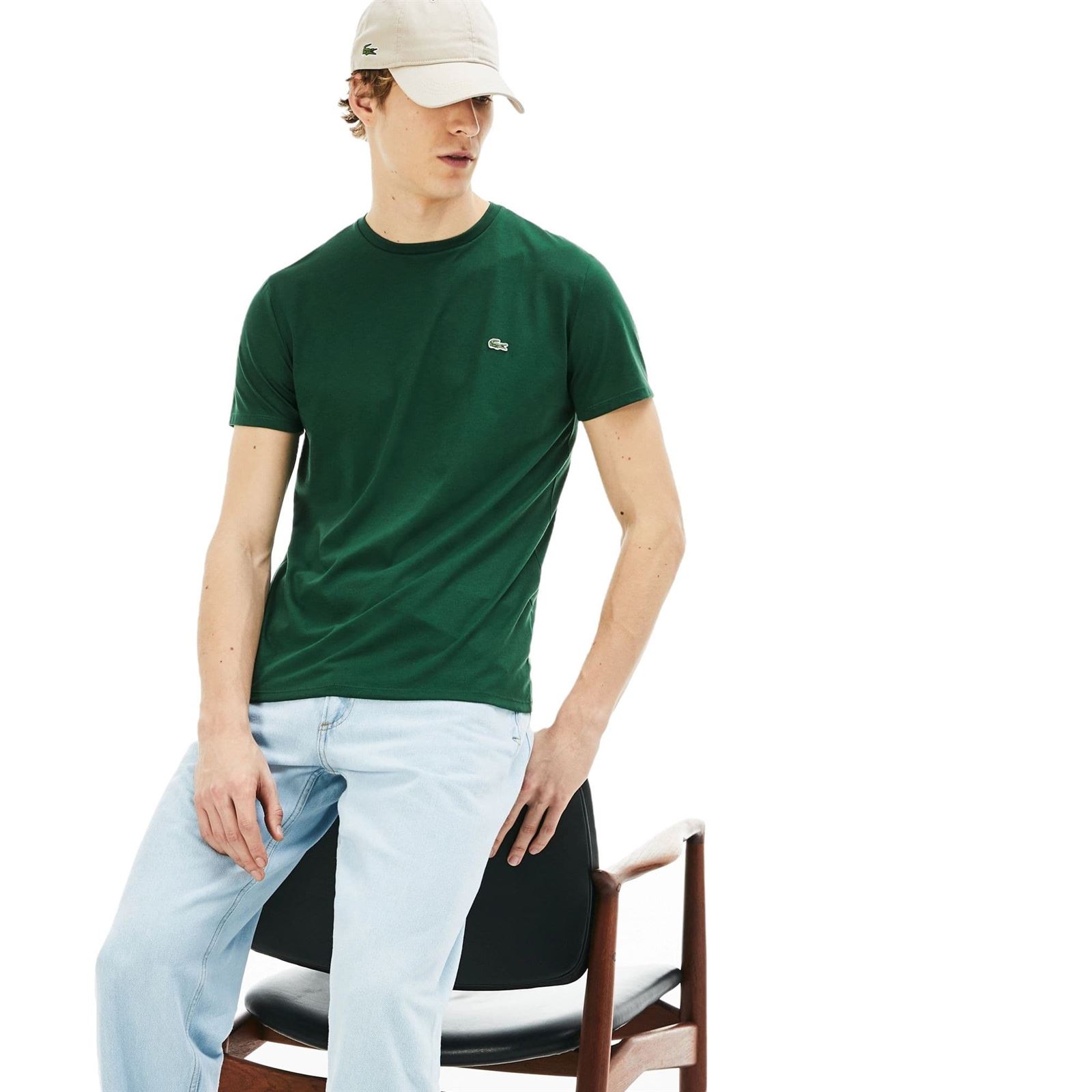 Camiseta Lacoste TH6709 00 132 vert - Imagen 6
