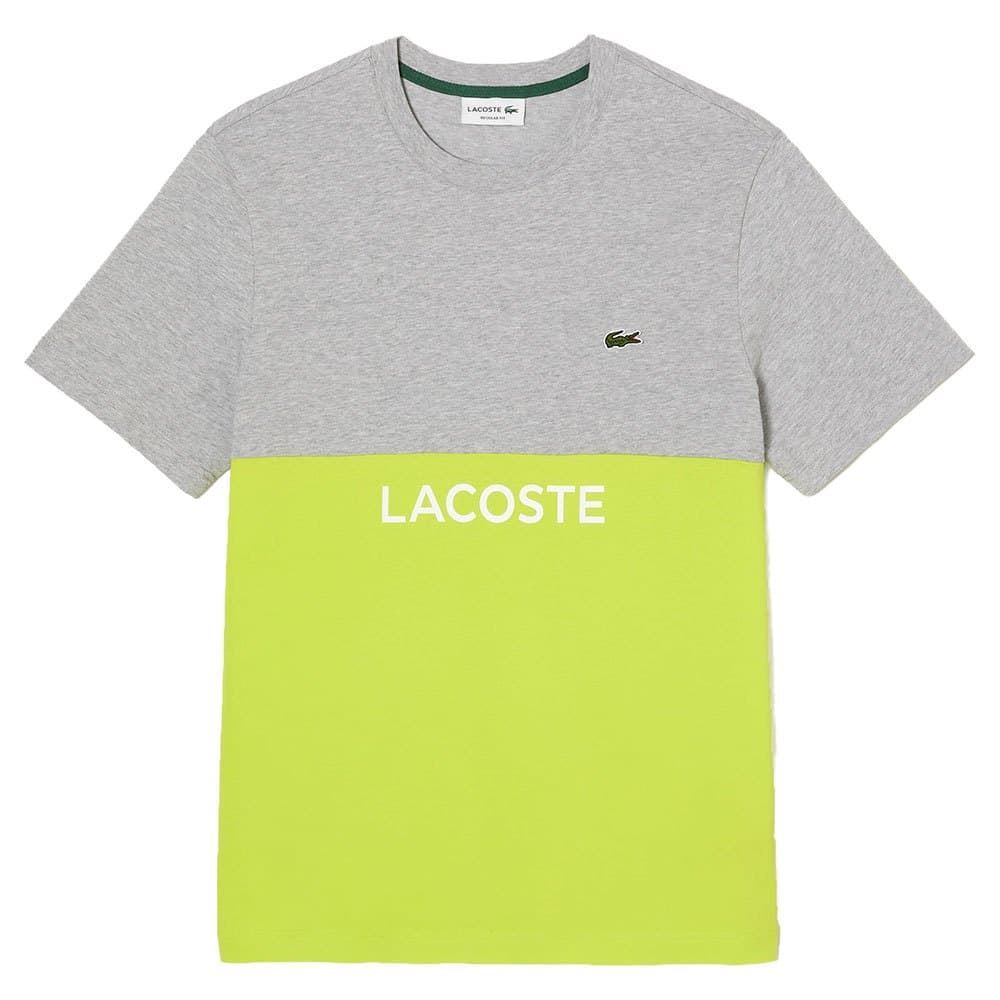 Camiseta Lacoste TH8372 00 F4L argent chine/lime - Imagen 1