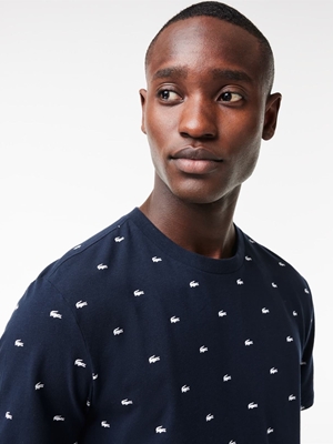 Camiseta Lacoste TH8458 00 525 marine/blanc - Imagen 2