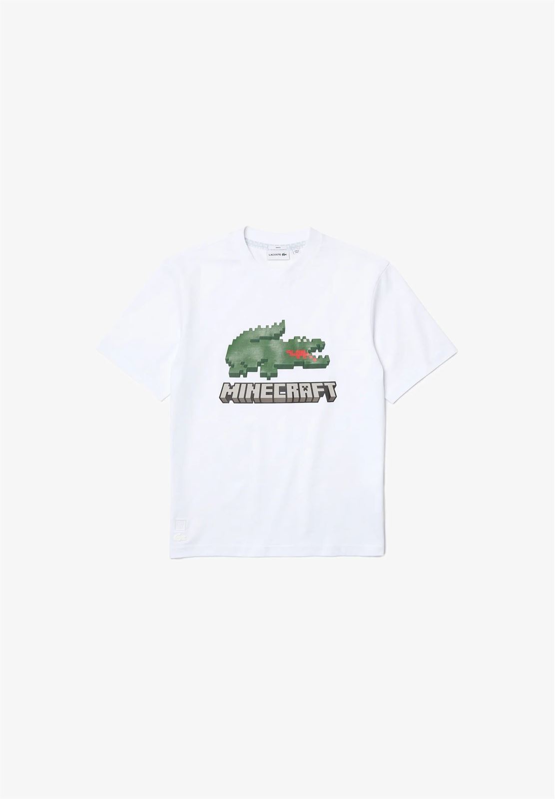 Camiseta Lacoste x Minecraft TH5038 00 001 blanco - Imagen 1