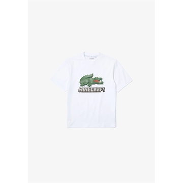 Camiseta Lacoste x Minecraft TH5038 00 001 blanco - Imagen 1